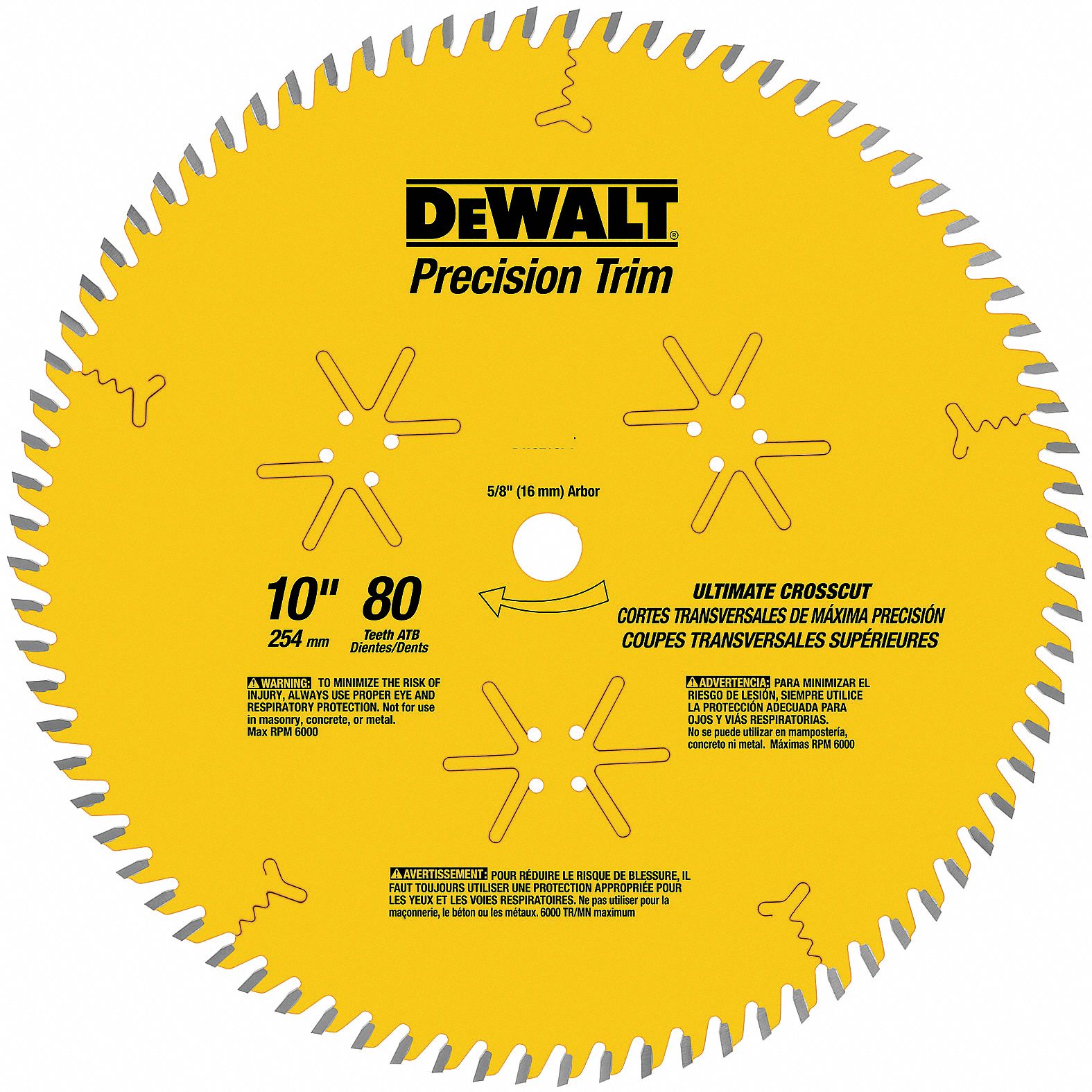 Circular Saw Bld, Crbde, 10 In, 80 Teeth