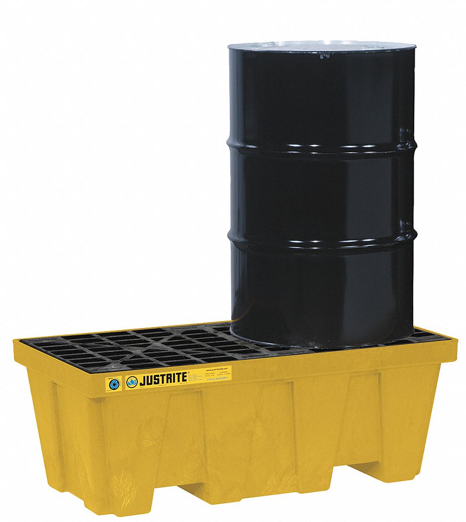 Drum Spill Cntnmnt Pallet, 2 Drum, 2.5k lb