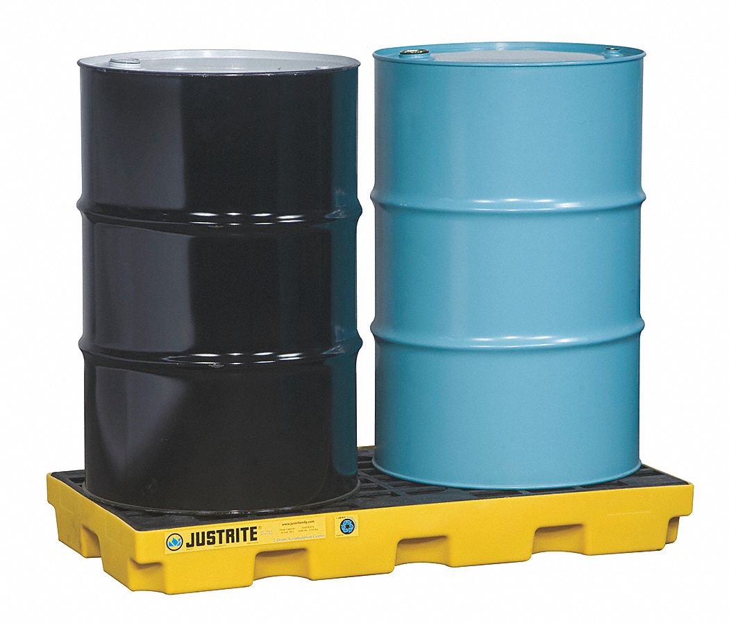 Drum Spill Cntnmnt Pallet, 2 Drum, 2.5k lb