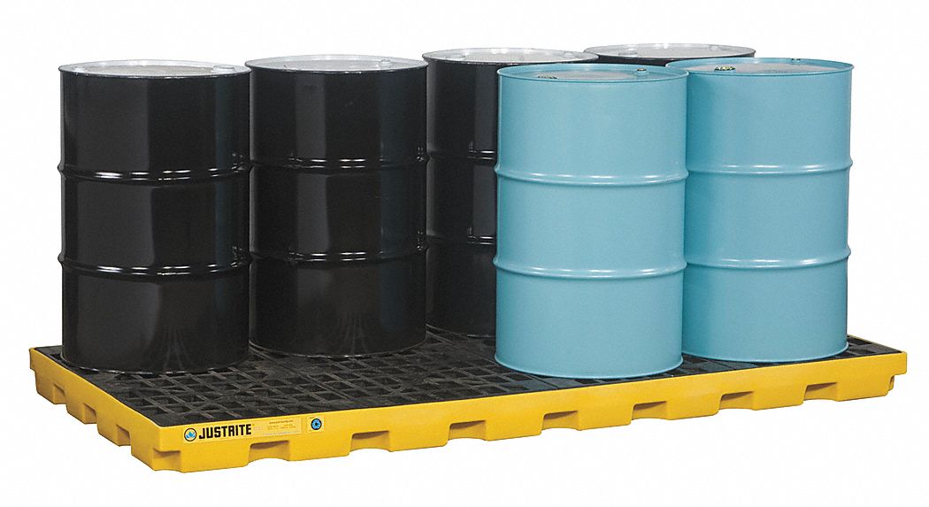 Drum Spill Cntnmnt Pallet, 8 Drum, 10k lb.