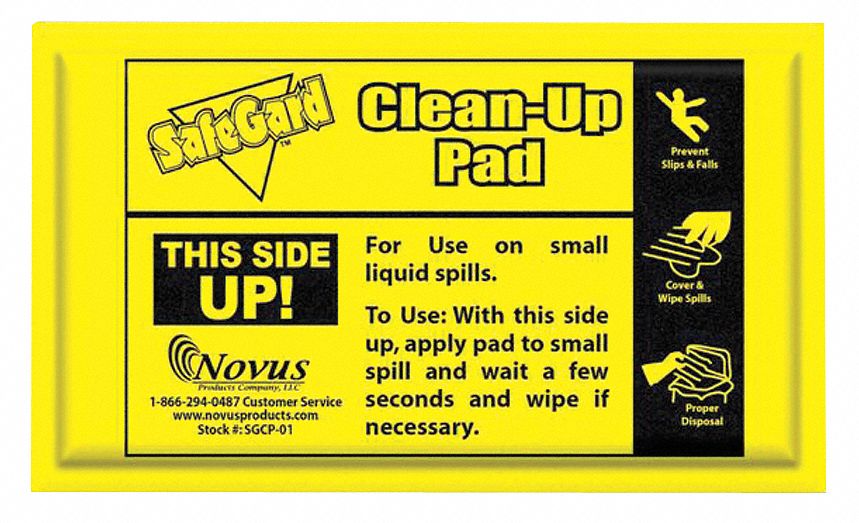 Absorbent Pads, Yellow, PK 804