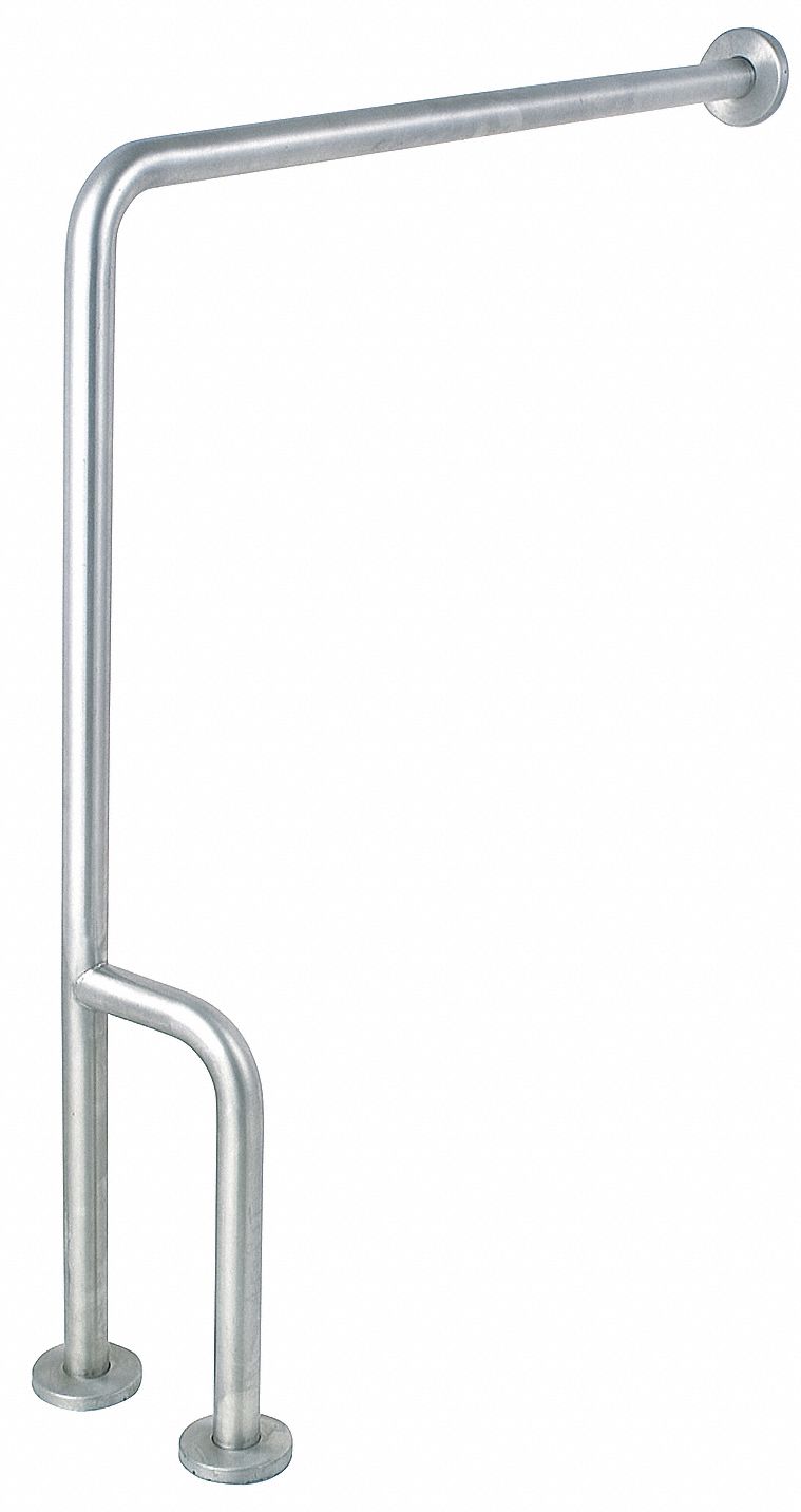 Grab Bar, Right, Satin, 30x5x33, 1 1/2 Dia