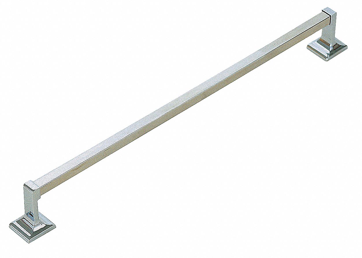Square Towel Bar, Zamac, Chrome Finish