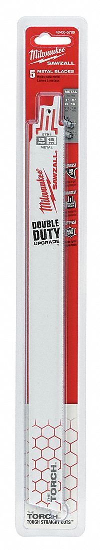 Reciprocating Saw Blade, Bi-Metal, PK 5