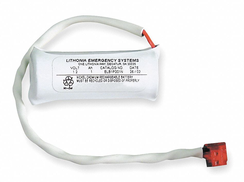 Battery, Nickel Cadmium, 1.2V, 0.001A/HR.