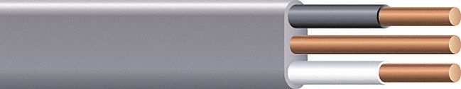 Cable, Nonmetallic, UF-B, 250Ft, 30A, Gray