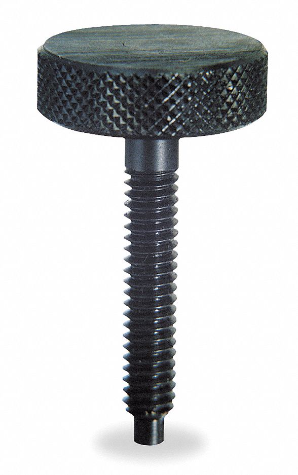 Knurled Head Screw, 3/8-16x2 L, 12L14 Stl