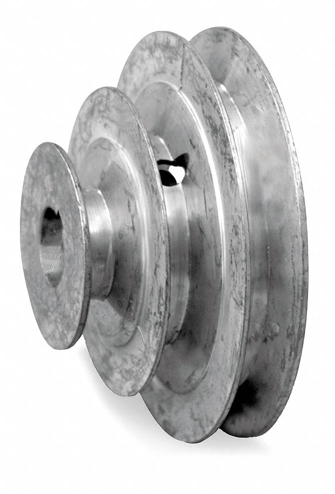 V-Belt Pulley, 4 In OD, 5/8 Bore, 4 Step