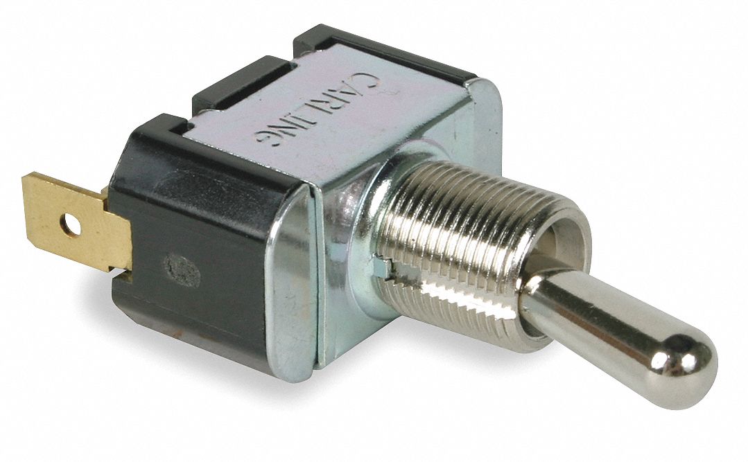 Toggle Switch, SPST, 2 Conn., On/Off