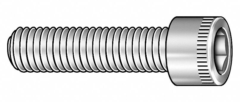 Skt Cap Screw, Std, 1/4-20x1/2, Pk100