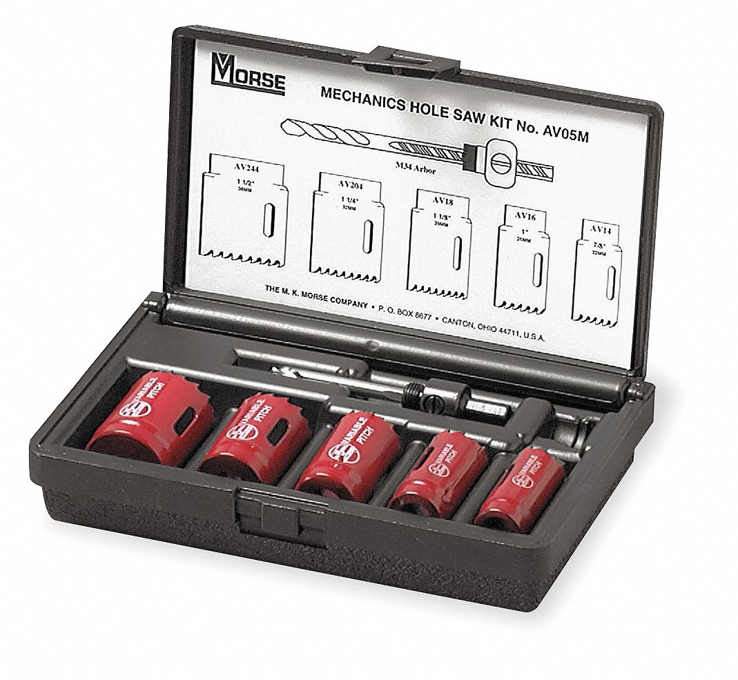 Hole Saw Kit, 6 PC