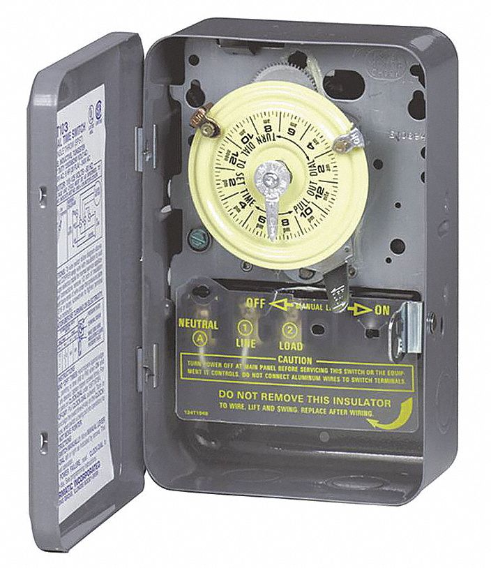 Timer, 24Hr, SPST, 208-277V, 40A, NEMA1