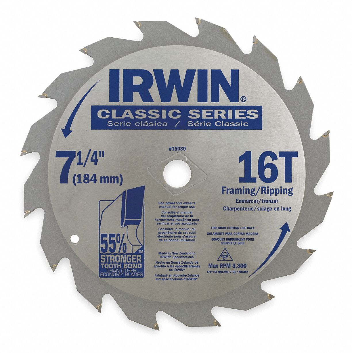 Crclr Saw Bld, Crbde, 7-1/4 In, 16 Teeth