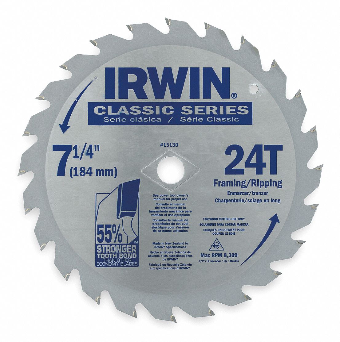 Crclr Saw Bld, Crbde, 7-1/4 In, 24 Teeth