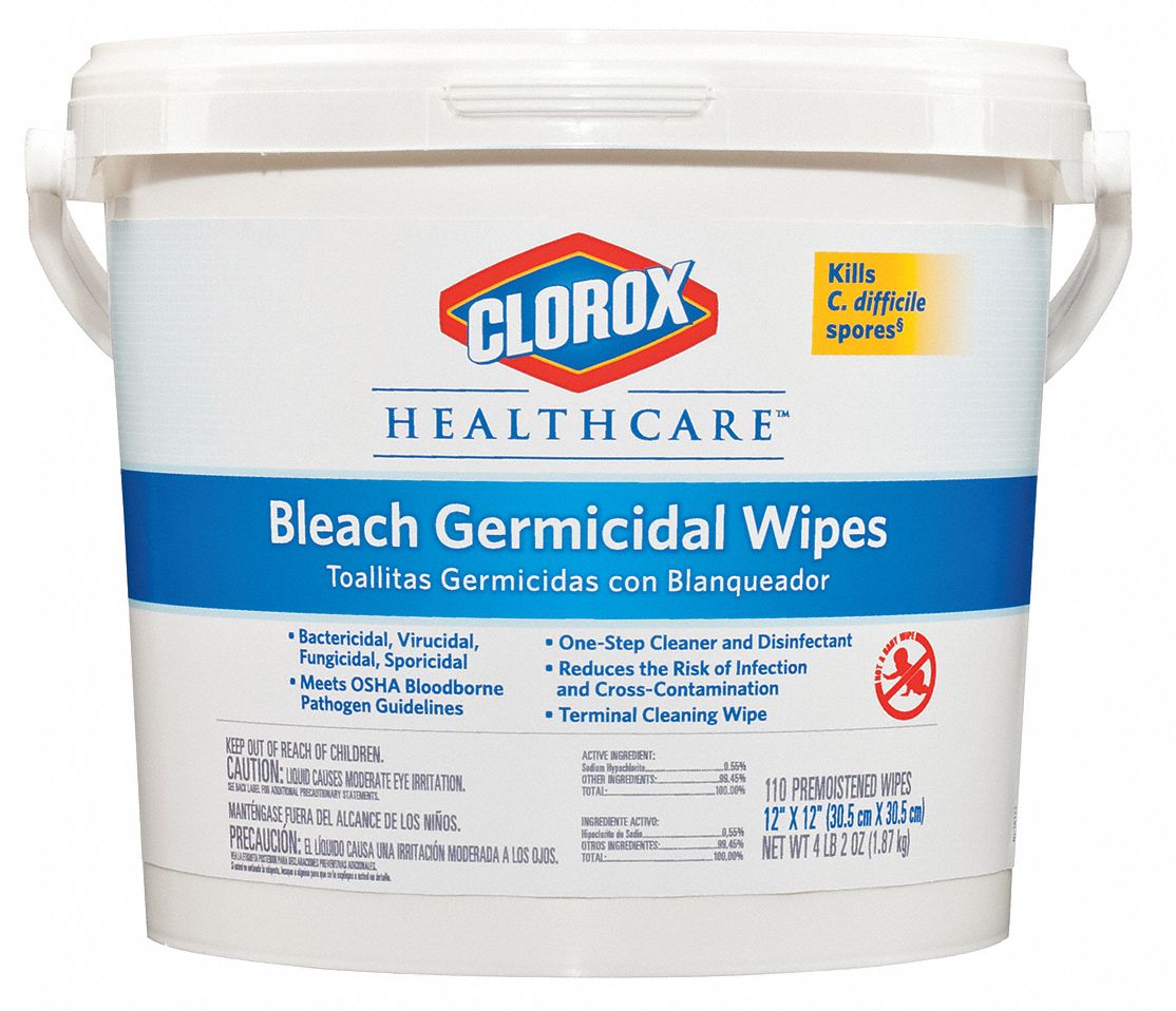 Disinfecting Wipes, Size 12 x 12 In, PK 2