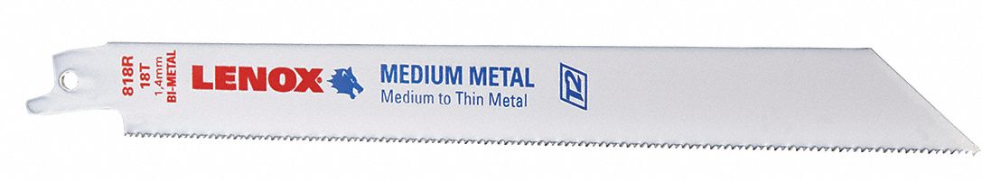 Reciprocating Saw Blade, 8 In. L, PK 5