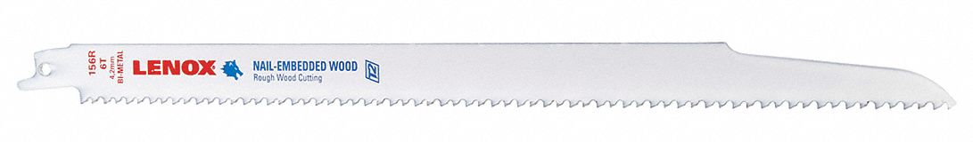 Reciprocating Saw Blade, 12 In. L, PK 5