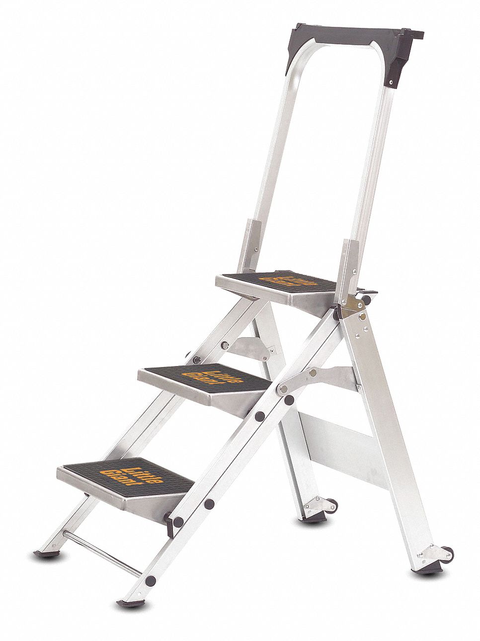 Stepladder, Alum, 2-1/4 ft. H, 300 lb. Cap.