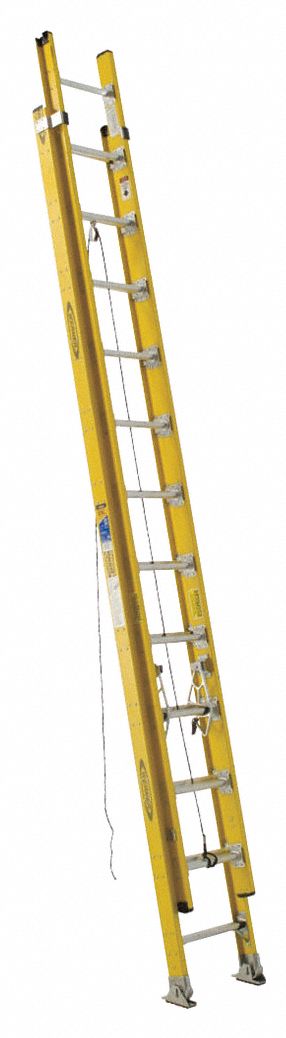 Ext Ladder, Fiberglass, 24 ft., IAA