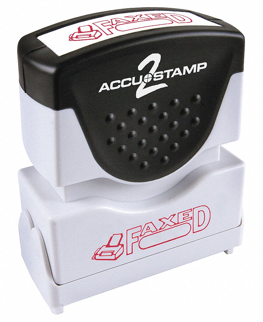 Microban Message Stamp, Faxed, 3/16