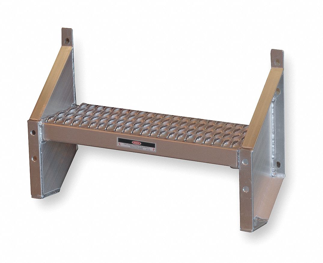 Stair Unit, Aluminum, 2 Steps, 50 lb. Cap.