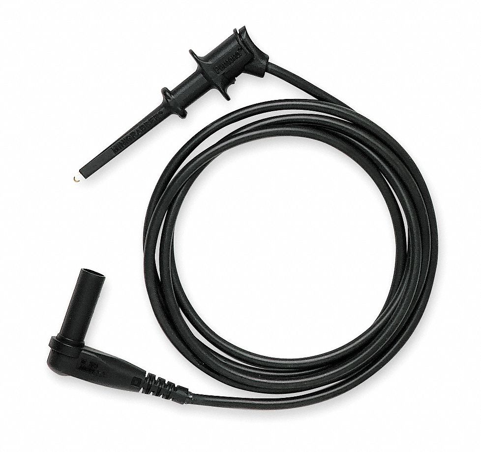 Mini Hook Test Lead, 48 In. L, Black