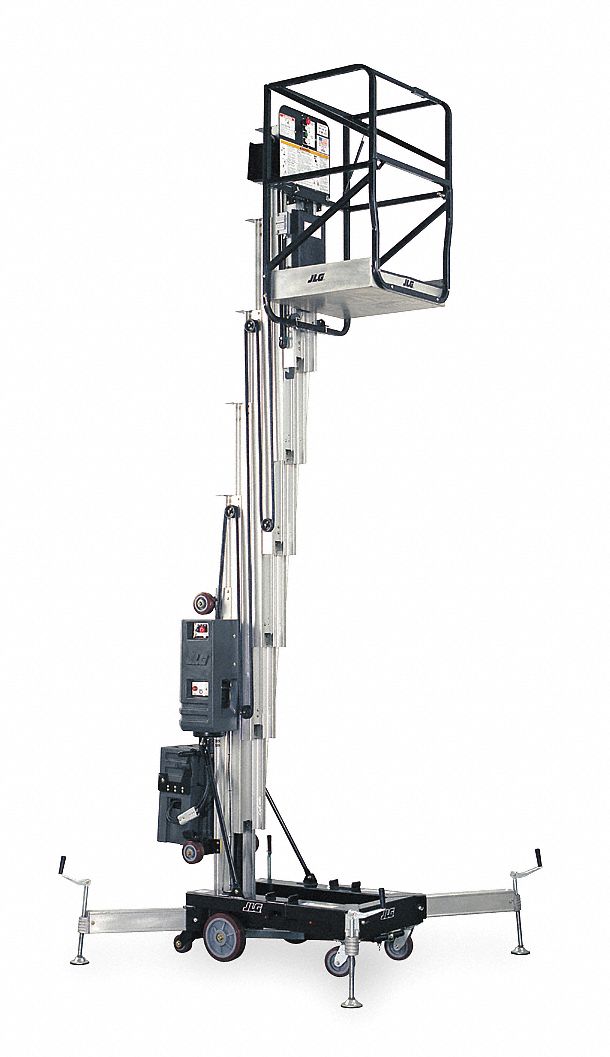 Vertical Prsnl Lift, Push, 300 lb Load Cap
