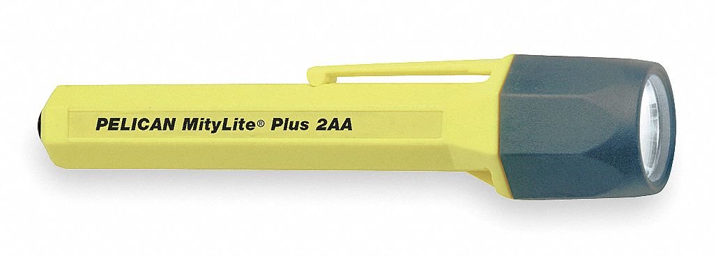 Handheld Flashlight, 2 AA, Yellow
