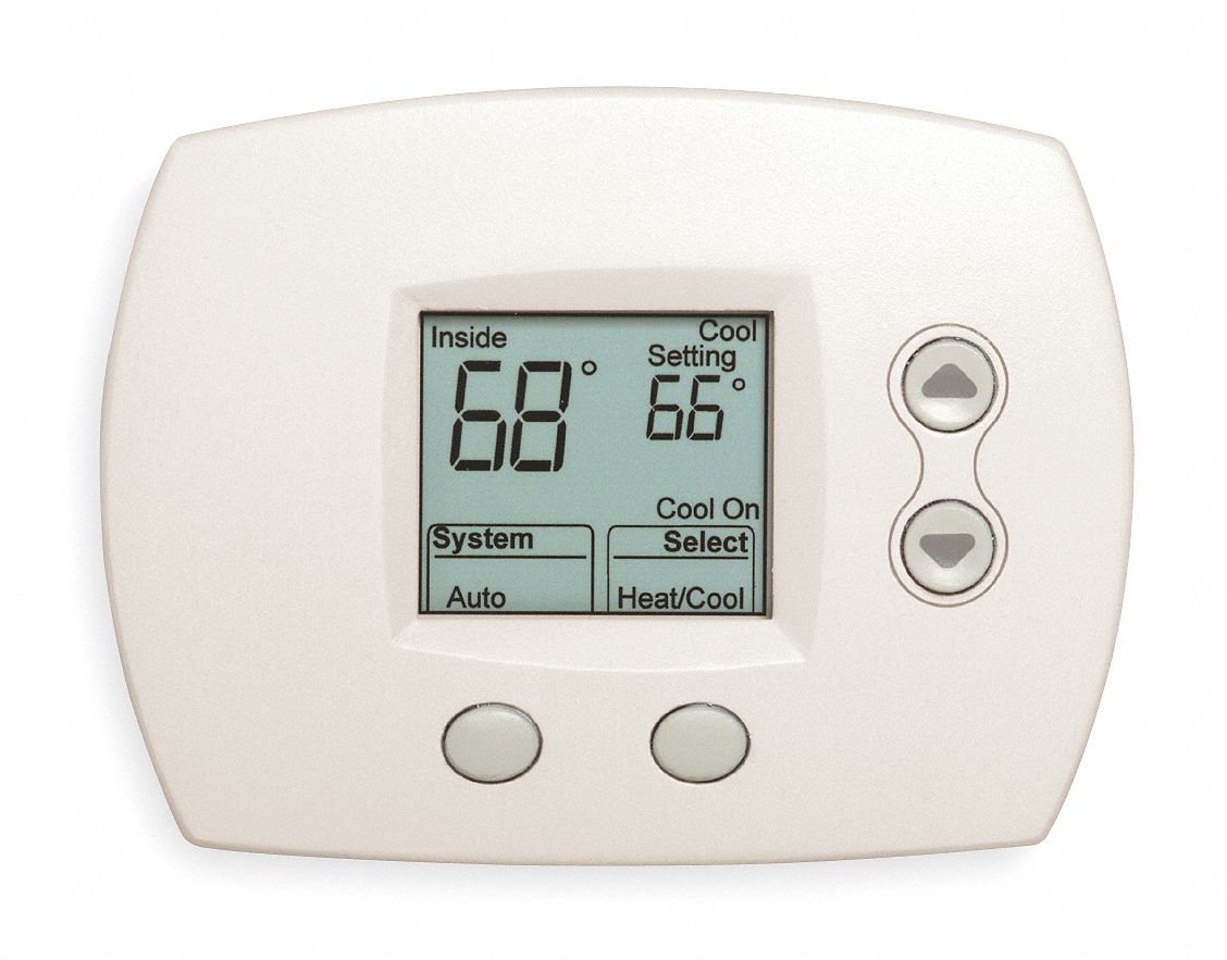 Digital Thermostat, 1H, 1C, Hp, Nonprogram
