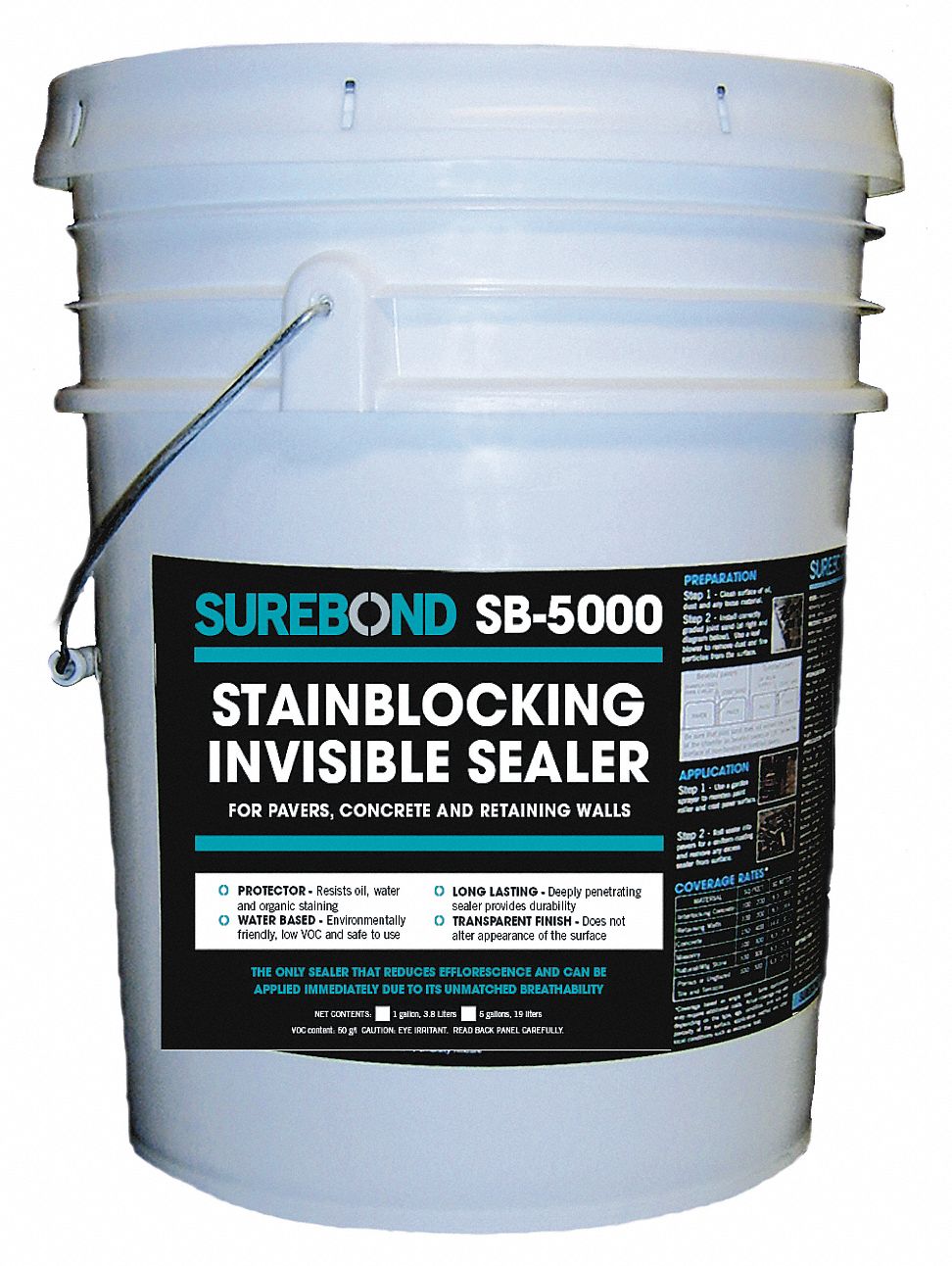 Sealer, 5 gal, Clear, Epoxy, Matte