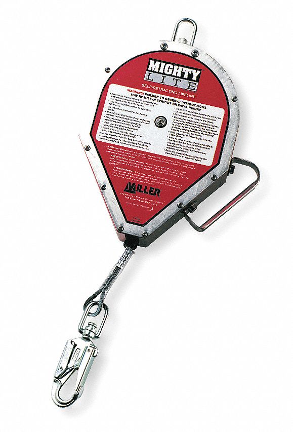 Self-Retracting Lifeline, 65ft, Glvnzd Stl