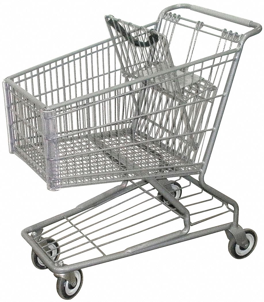 Wire Shopping Cart, 32-3/4 In. L