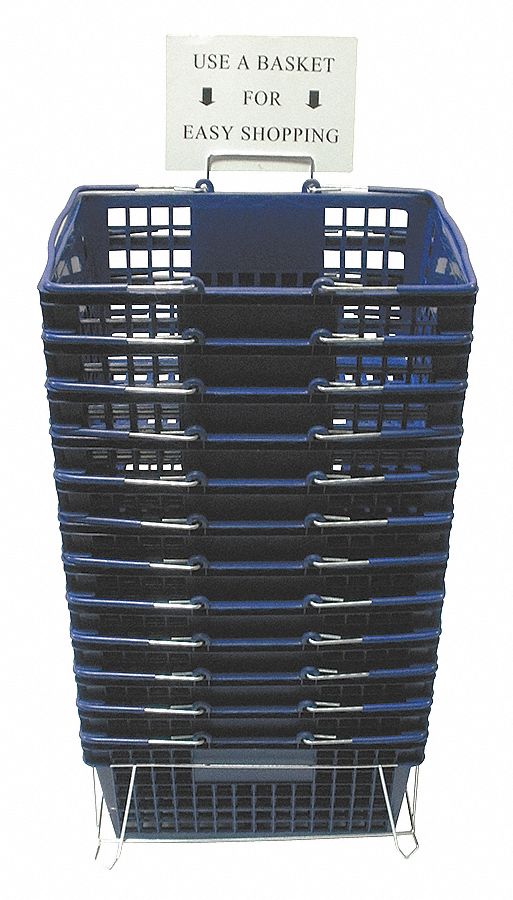 Hand Basket, Blue, 18 1/4 x 12 1/4, PK 12