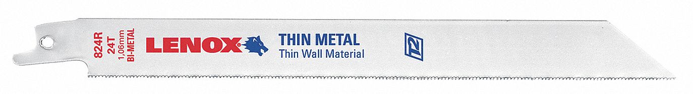 Reciprocating Saw Blade, 8 In. L, PK 5