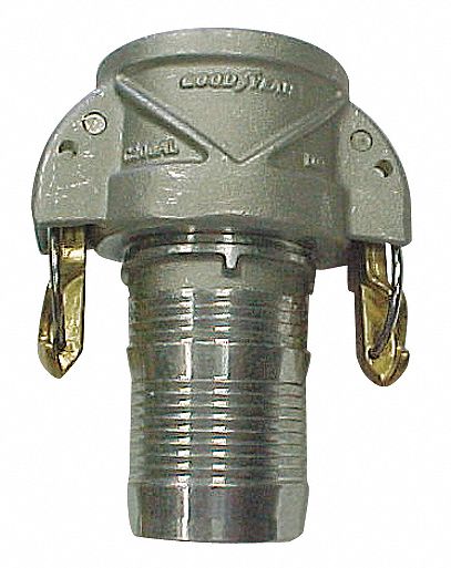 Female Coupler, Hose Barb, 3 In, Aluminum
