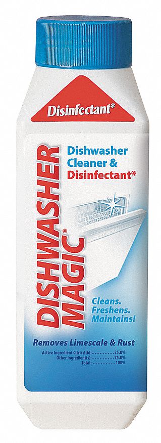 Liquid Dishwasher Cleaner, 12 oz., Lemon