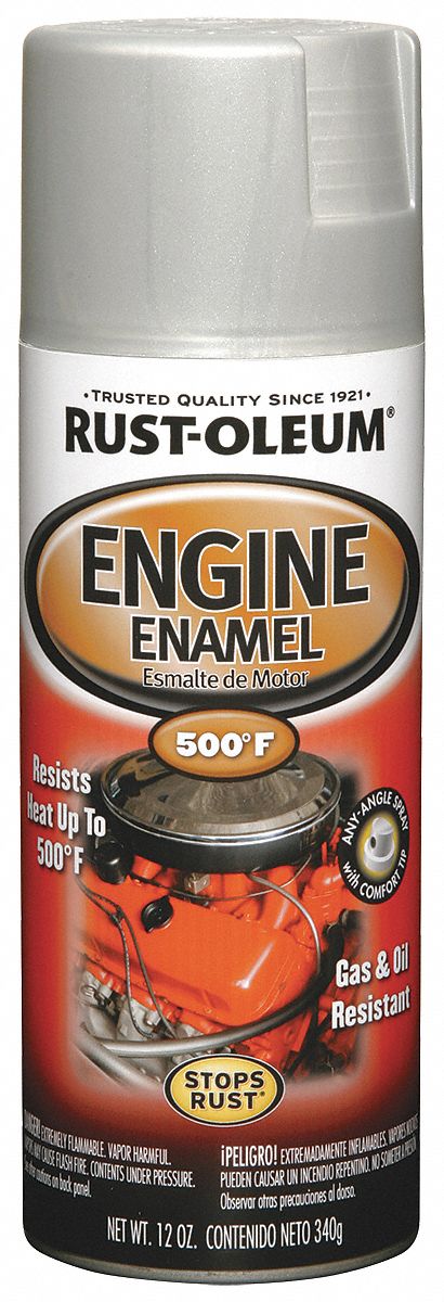 Engine Enamel, Cast Coat Alum, 16 oz, Spray
