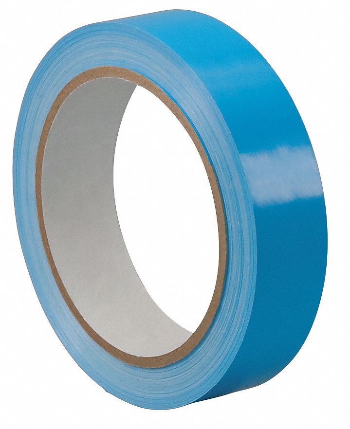 UPVC Tape, Vinyl, W 3/8 In, Light Blue