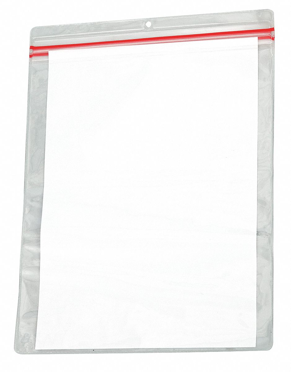 Shop Ticket Holder, Zippered, PK15