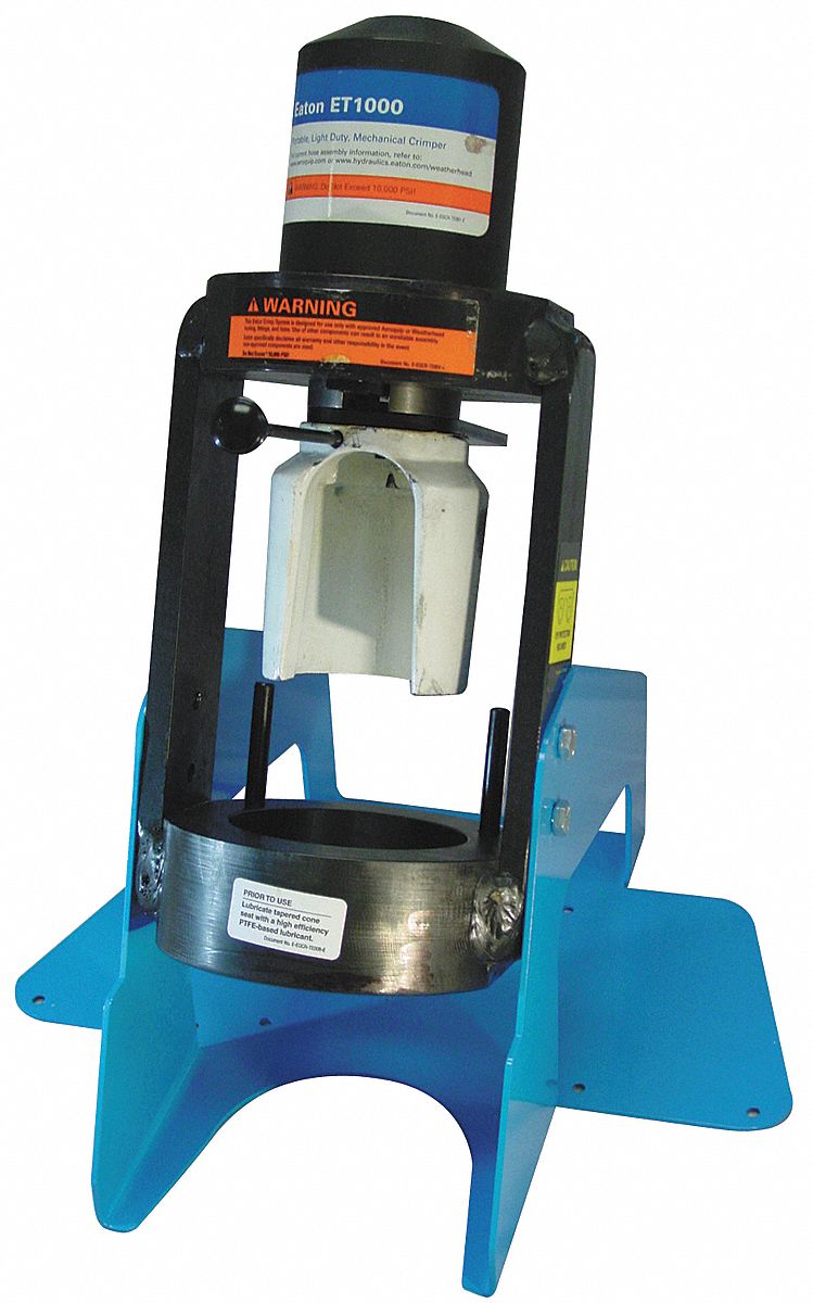 Hyd Crimping Machine, 1/4 to 1 1/4 In Cap