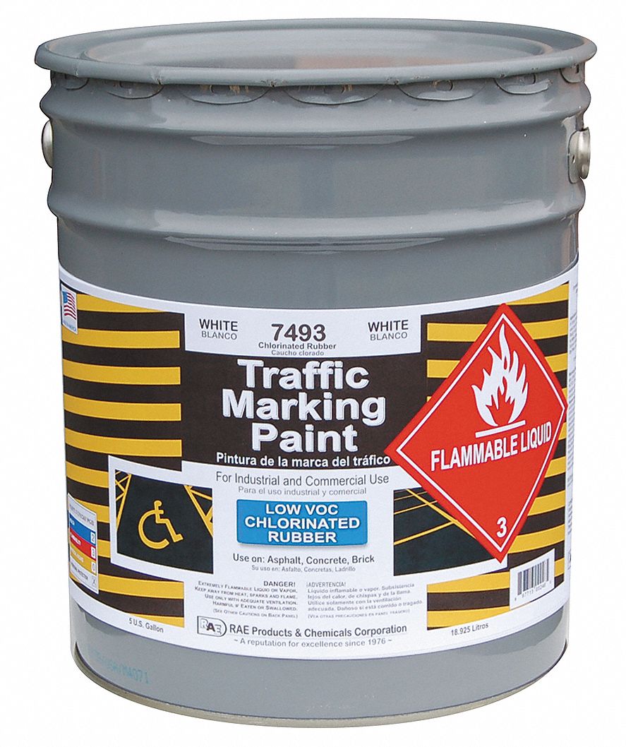 Traffic Marking Paint, White, 5 gal.