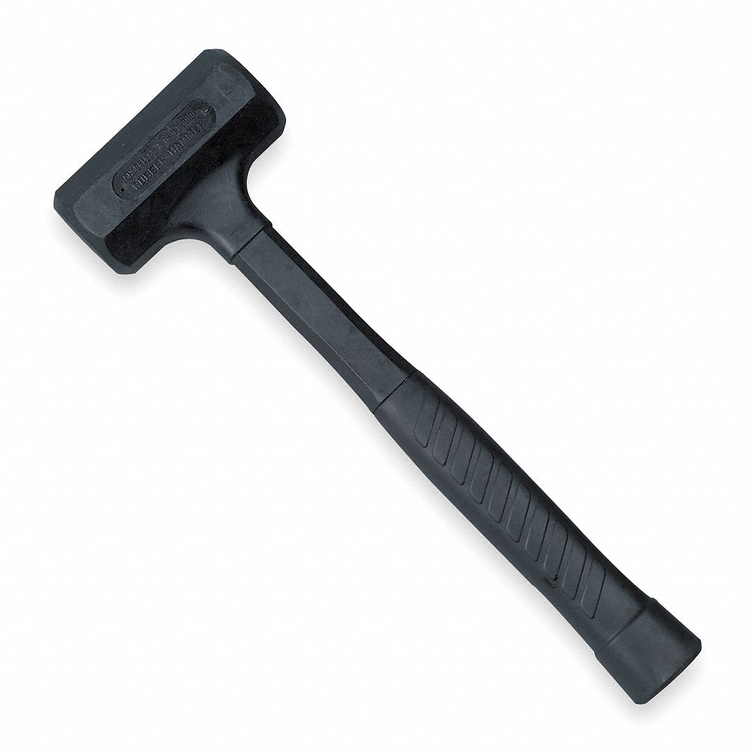 Dead Blow Hammer, 2 1/4 Lb, Steel w/Rubber