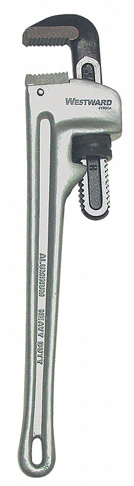 Straight Pipe Wrench, Aluminum, 18 in.