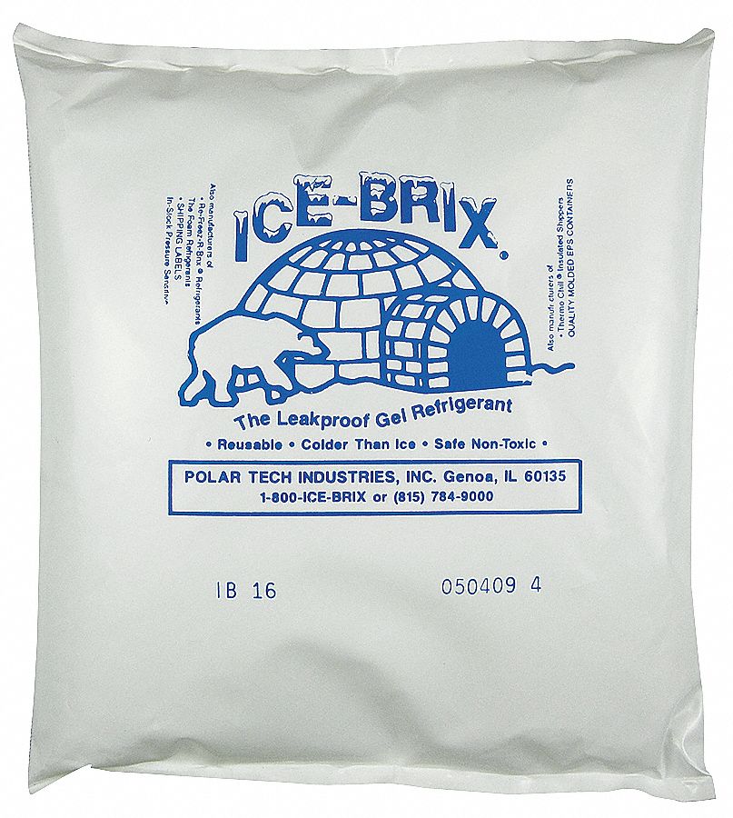 Freeze Pack, 6-1/4 In. L, 6 In. W, PK 8