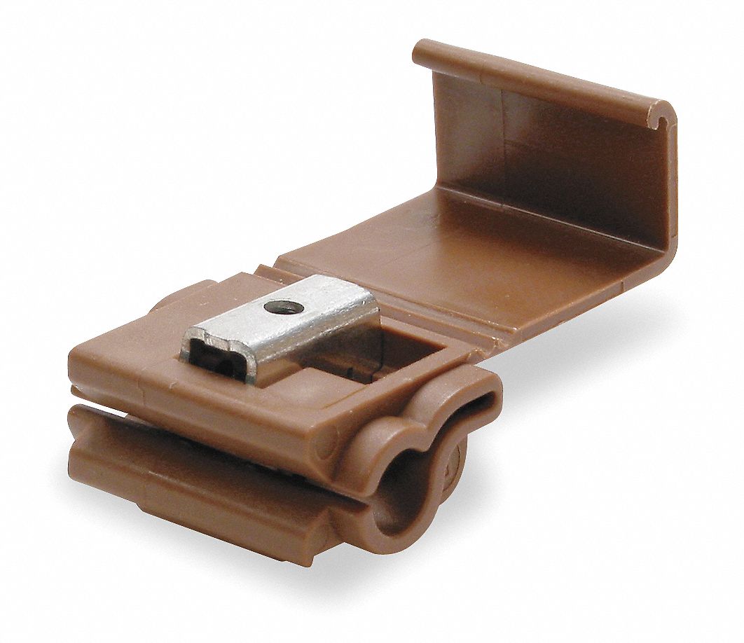 Connector, Brown, 2 Ports, 18-10AWG, PK 100