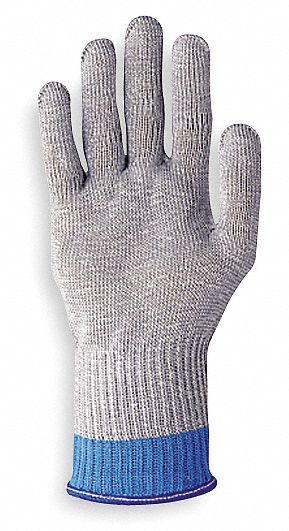 Cut Resistant Glove, Silver, Reversible, M
