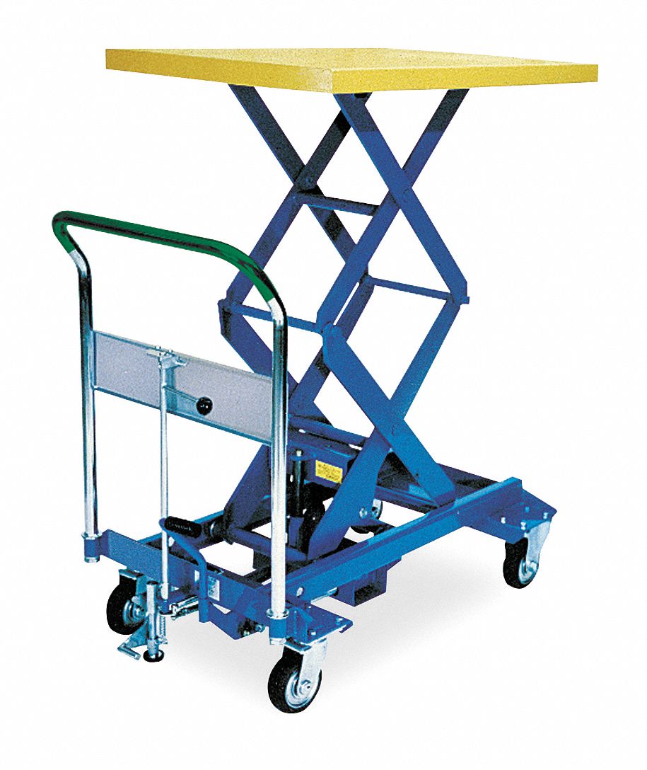 Scissor Lift Cart, 770 lb., Steel, Fixed