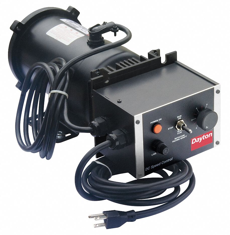 Adjustbl Speed Motor, Perm Magnet DC, 1/4