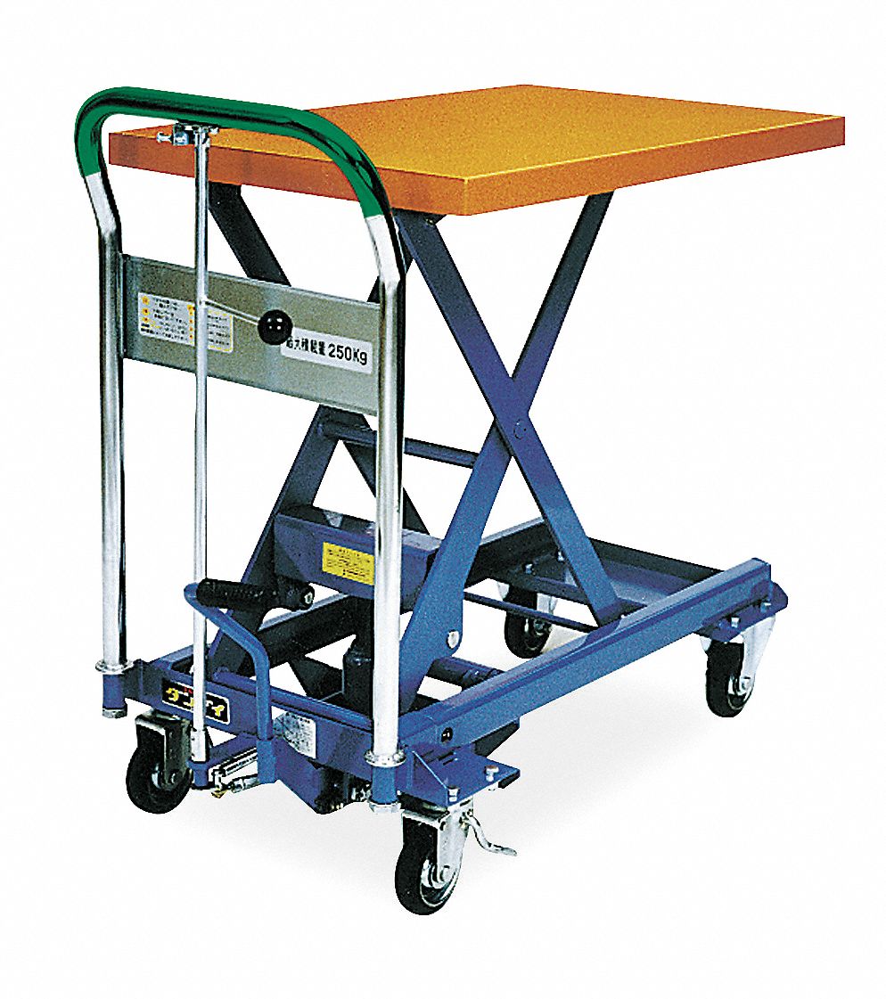 Scissor Lift Cart, 330 lb., Steel, Fixed