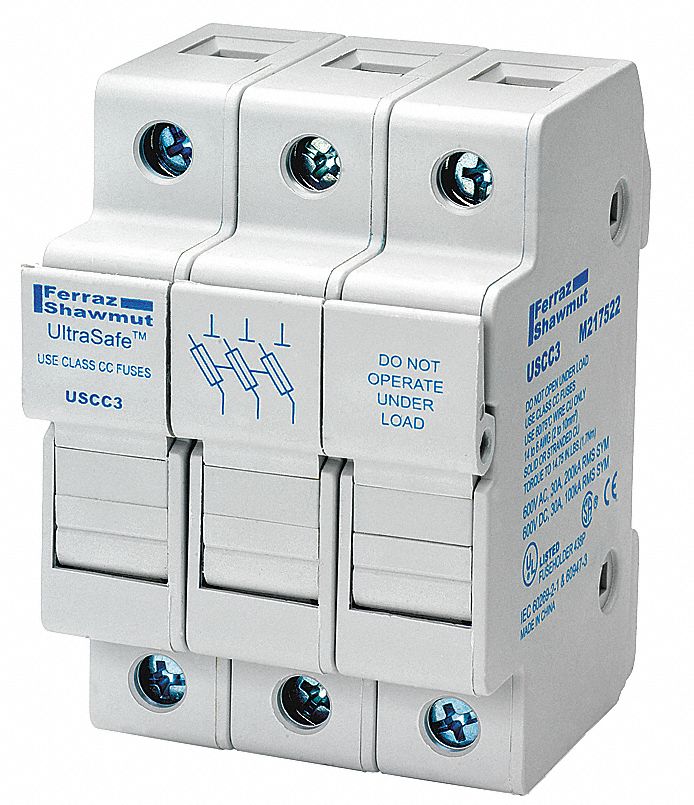 Fuse Holder, USCC, 3 Pole, 30A